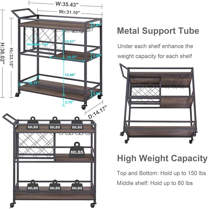 FATORRI Bar Cart for The Home - Image 5