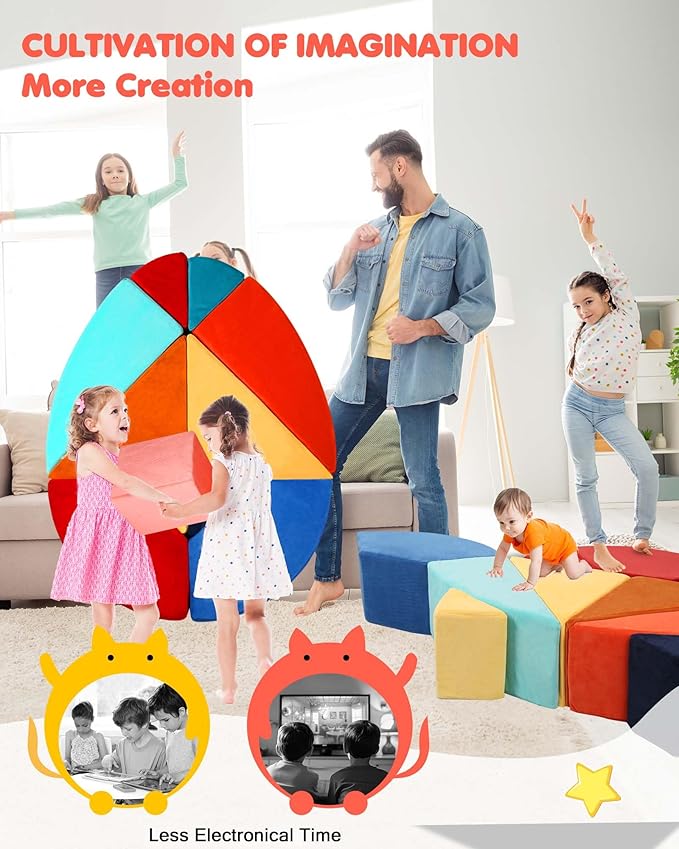 Kids Play Couch, 2-in-1 Egg-Shape Kid Plays Sofa - Image 7