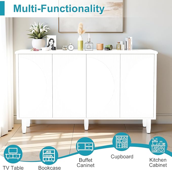59.4" Sideboard Buffet Cabinet - Image 5