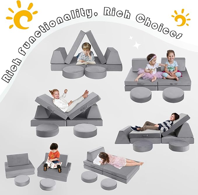 MeMoreCool Modular Kids Play Couch - Image 4