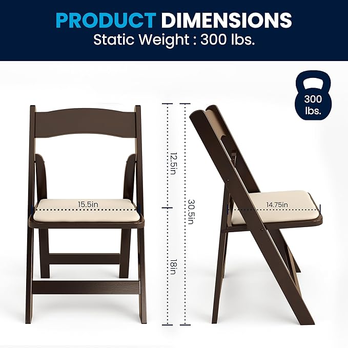 Flash Furniture 2 Pack HERCULES Series Fruitwood Wood Folding Chair - Image 2