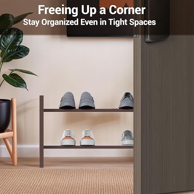 Haddockway Bamboo Shoe Rack for Closet, Free Standing Shoe Organizer - Image 6
