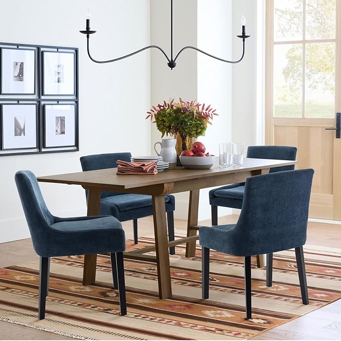 COLAMY Modern Dining Chairs Set of 2, Upholstered Corduroy Accent Side Leisure - Image 4
