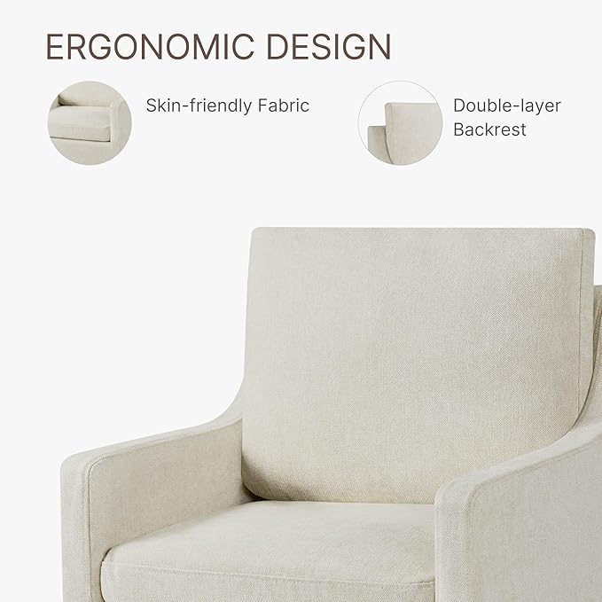 Upholstered Dining Chairs with Casters Washable Cover Side Deskchair with - Image 4