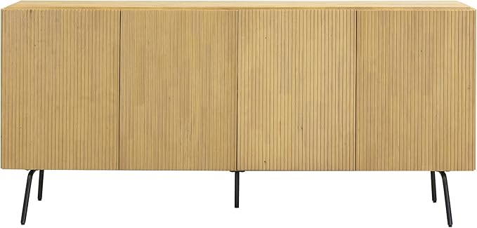 NTC Veil Modern Sideboard with 4 Doors, Buffet Cabinet with Vertical Groove - Image 5