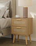 Masupu Rattan Night Stand, Modern nightstand Boho Bedside Table by Masupu