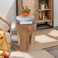 Athaliah Wood Side Table Stump, 15.75" H Rustic End Table Stool, Round Wooden by Athaliah