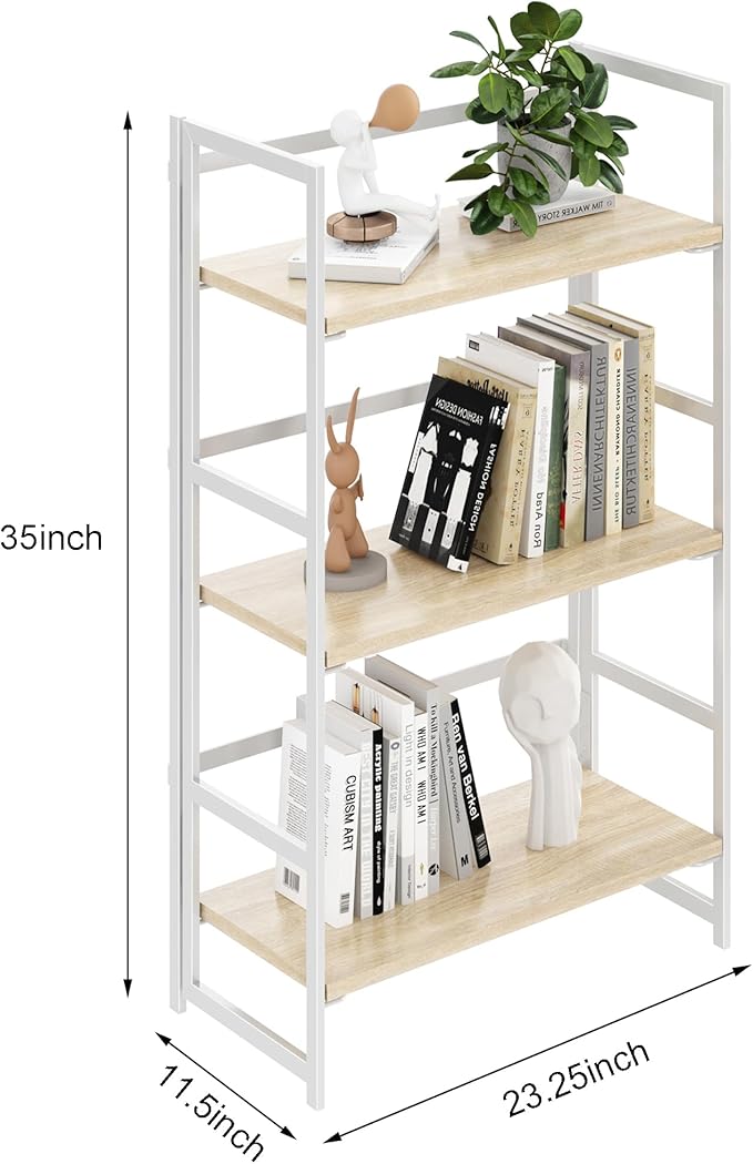 BHG Vintage Multifunctional Folding Bookshelf, No-Assembly Plant Stand Storage - Image 3