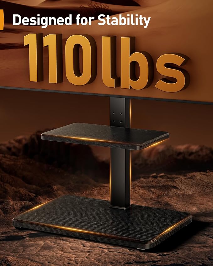 Perlegear Floor TV Stand with LED Light - Image 3