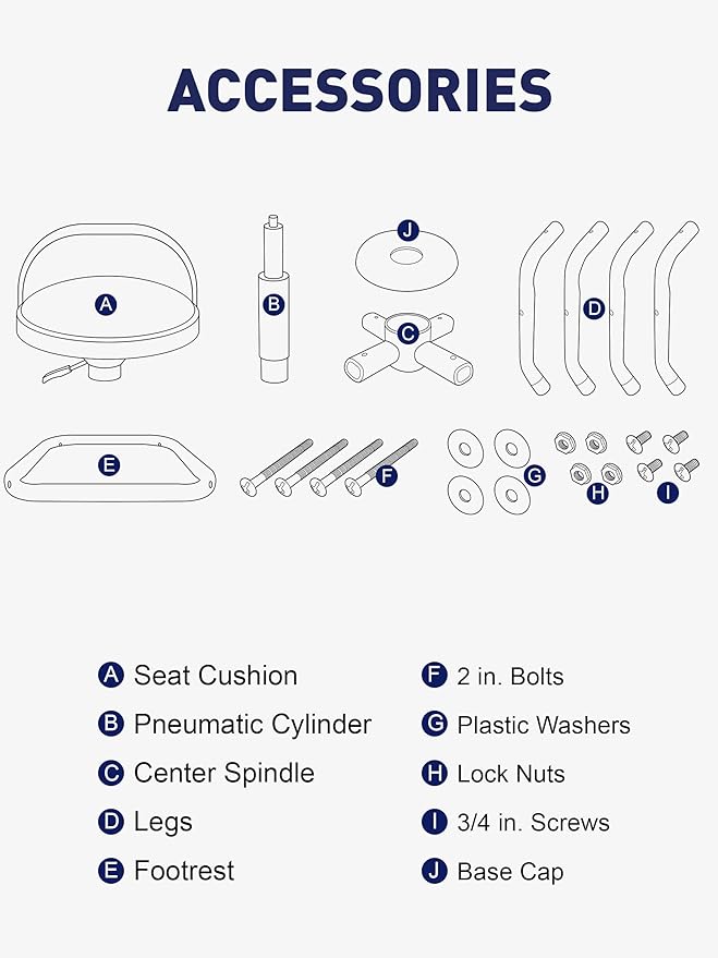 SMART JERRY - Garage Shop Stools, Counter Height Bar Stools, Swivel Barstools - Image 4