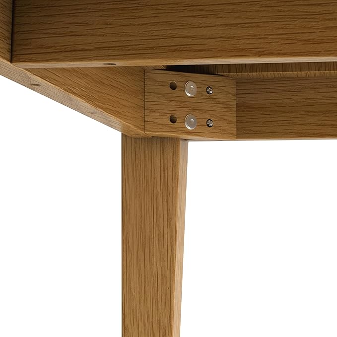 SIMPLIHOME Colby Dining Table, Solid Wood Oak Veneer in Oak, 60 x 36 inches - Image 13
