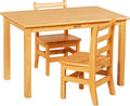 ECR4Kids 24in x 36in Rectangular Hardwood Table and Chair Set, 12in Seat Height by ECR4Kids