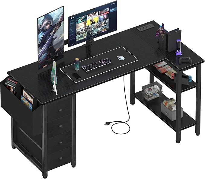 Lufeiya L Shaped Gaming Desk by LUFEIYA