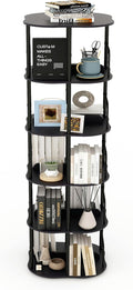 5-Tier Rotating Bookshelf, 360 ° Display Stackable Spinning Bookshelf Tower by AoparkShop