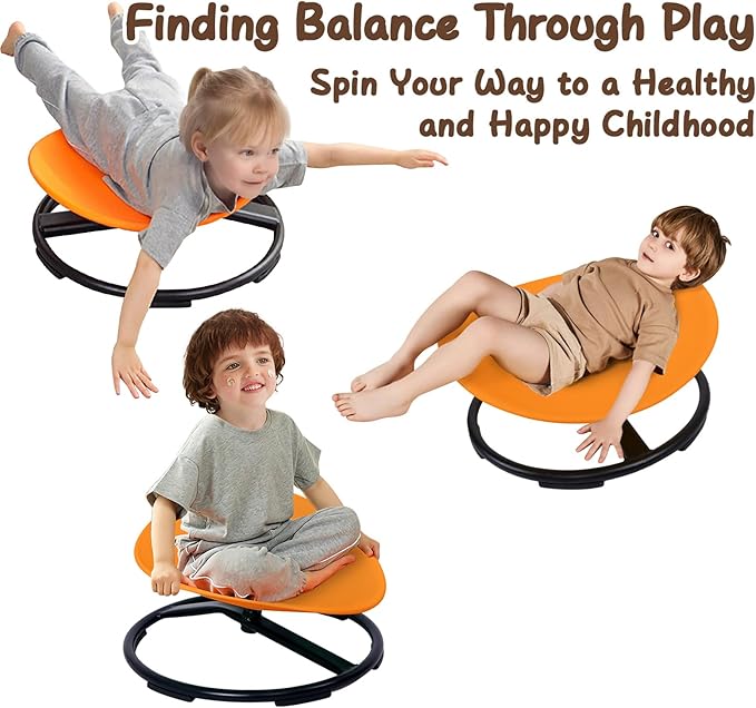 Kids Sensory Spinning Chair for Autism Ages 3+, Sit and Spin Swivel Chair for - Image 4
