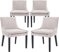 COLAMY Modern Dining Chairs Set of 4, Upholstered Corduroy Accent Side Leisure by COLAMYINC