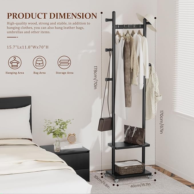 Coat Rack Freestanding Clothing Rack - Image 3
