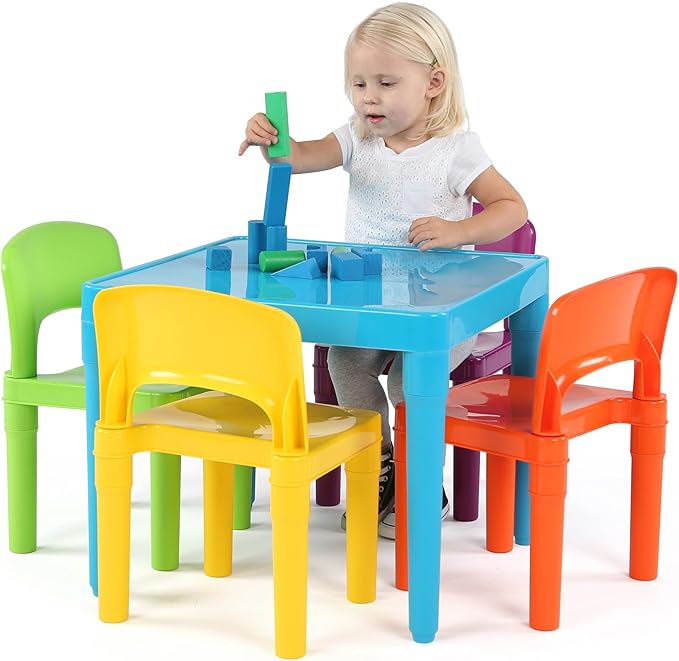 Humble Crew Tot Tutors Plastic Table and 4 Chairs Set - Image 6