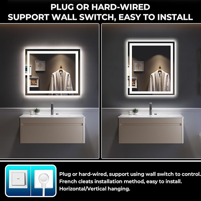 36x30 Inch LED Bathroom Mirror - Image 7