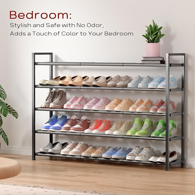 Bumusty 5-Tier Long Expandable Shoe Rack - Image 4