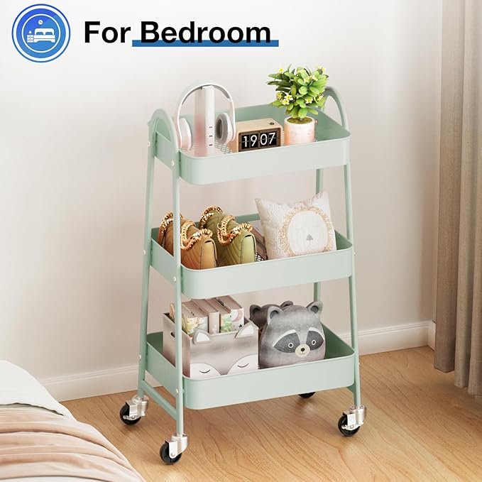 OLIXIS 3 Tier Utility Rolling Cart - Image 7