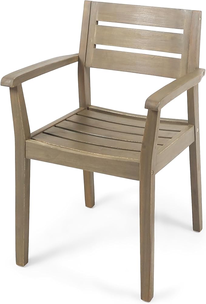 Merax Acacia Wood Dining Chairs Set of 2, Stamford Outdoor Acacia Wood Dining - Image 3