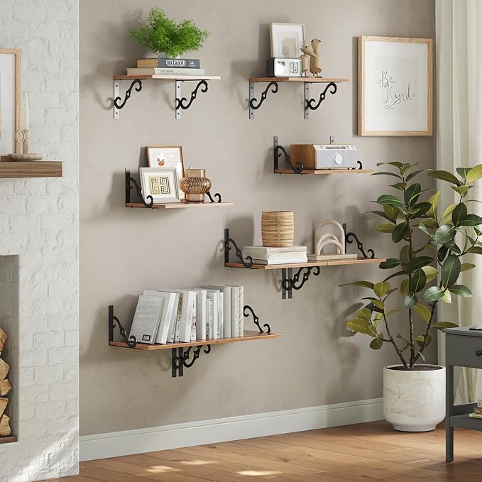 DINZI LVJ Deep Floating Shelves, Wide Display Shelf Wall Mounted - Image 9