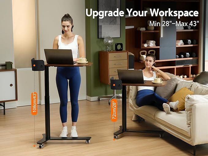 Pneumatic Mobile Standing Desk - Image 4