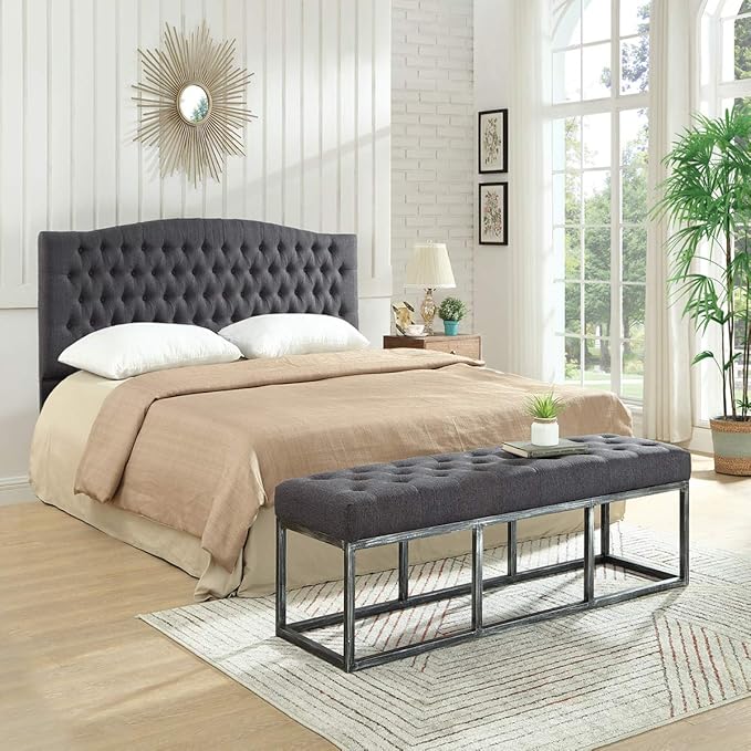 24KF Upholstered Tufted Long Bench - Image 7