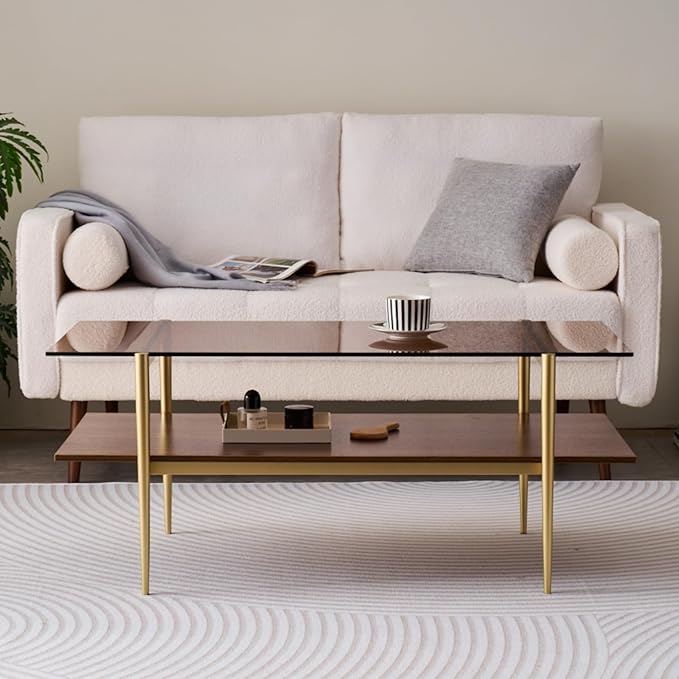 Rectangle Coffee Table, Mid-Century Modern Design, L41 W21 x H17, - Image 4