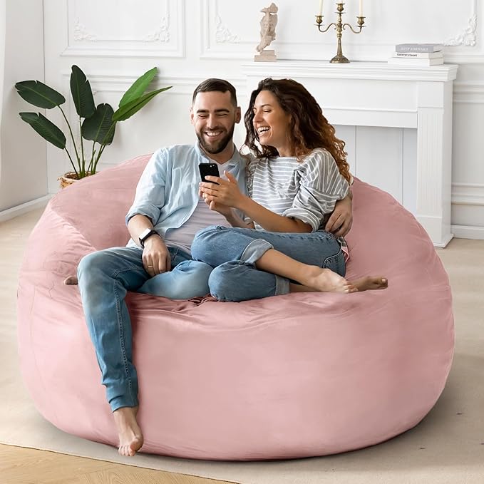 HABUTWAY Bean Bag Chair: Giant 5' Memory Foam Furniture Bean Bag Chairs - Image 2