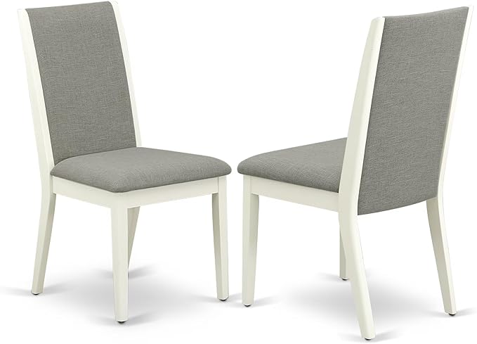 East West Furniture MZLA5-LWH-06 5 Piece Dining Table Set - Image 4