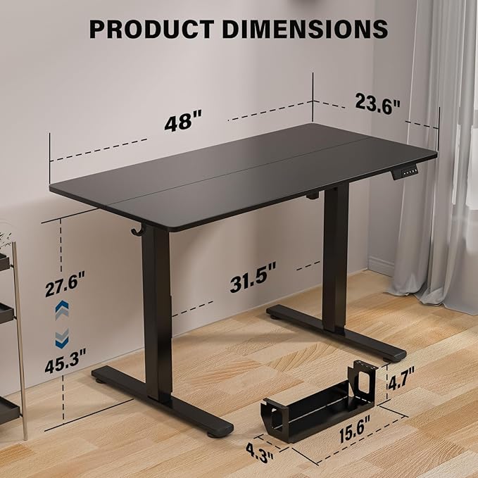 Kingant Standing Desk Height Adjustable Electric Stand Up Desks - Image 3