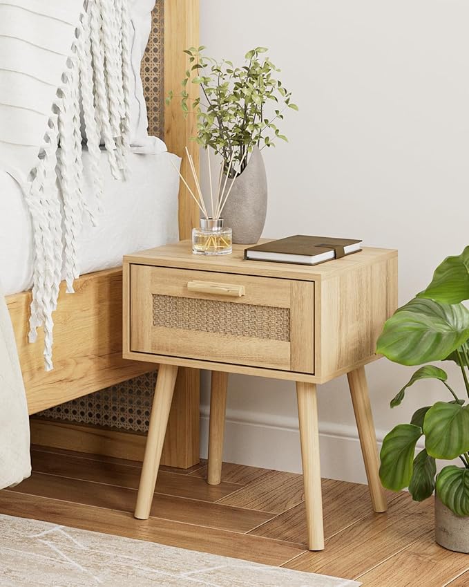 Rattan Nightstand, Small Night Stand, Side Table - Image 3