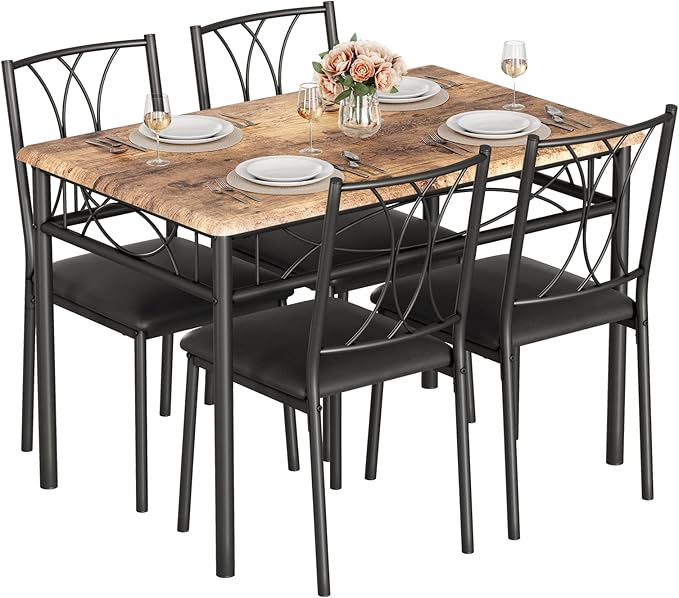 IDEALHOUSE Dining Table Set for 4, 5 Piece Dining Table Set - Image 3