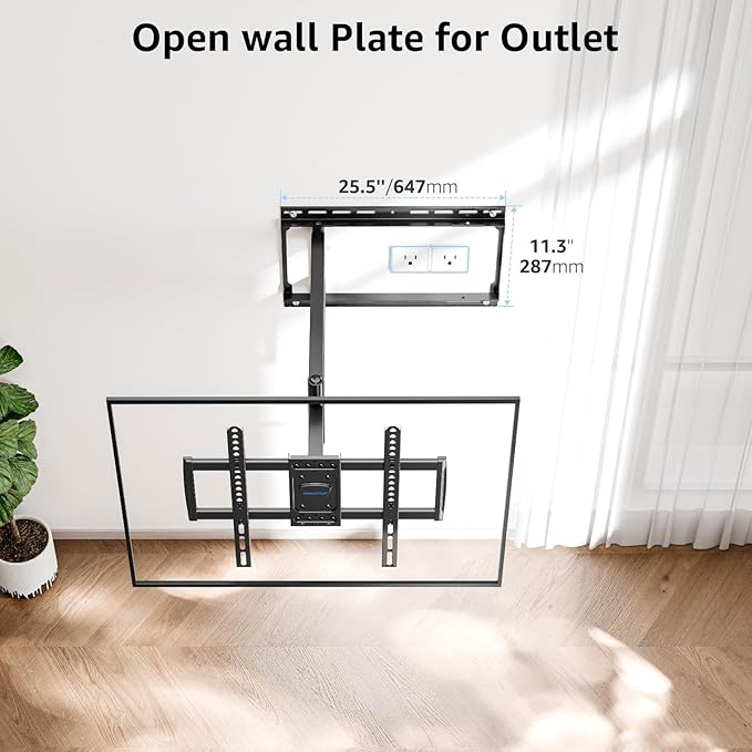 MOUNTUP Long Arm TV Wall Mount for Most 37''-82'' TVs, Corner TV Wall Mount - Image 7