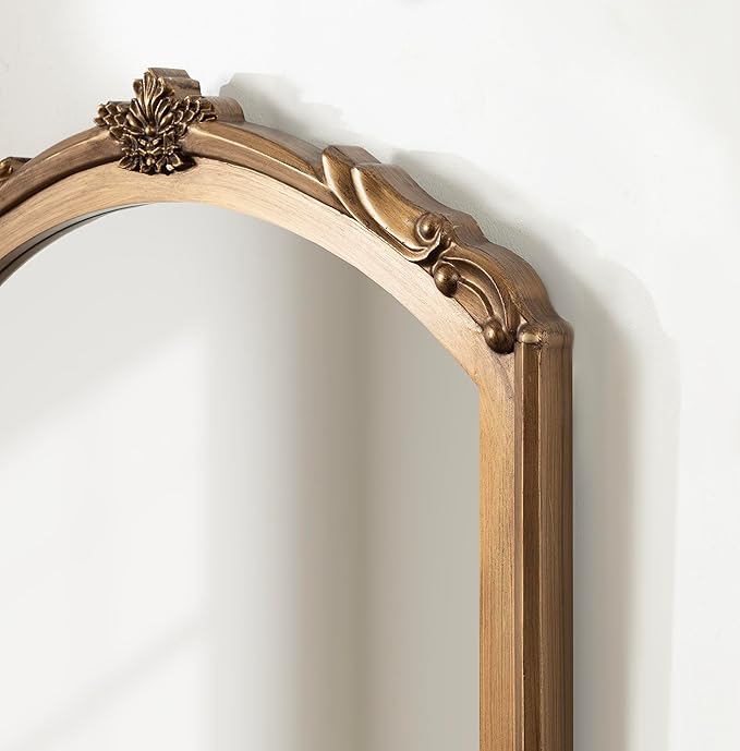 Kate and Laurel Berkshire Vintage Arched Wall Mirror, 24 x 36, Antique Ornate - Image 5