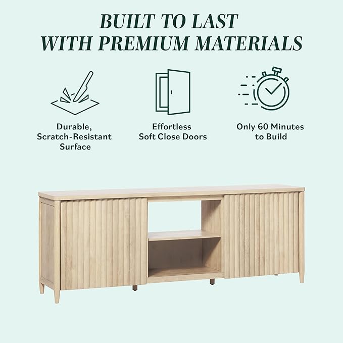 Walker Edison Scandinavian Reeded TV Stand - Image 6