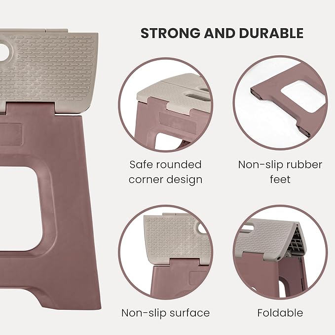 Vigar Compact Step Stool Foldable, 10-1/2-inch Step Stools - Image 4