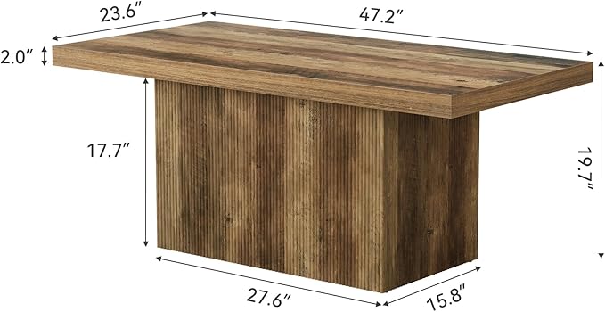 47-Inch Large Coffee Table - Image 3