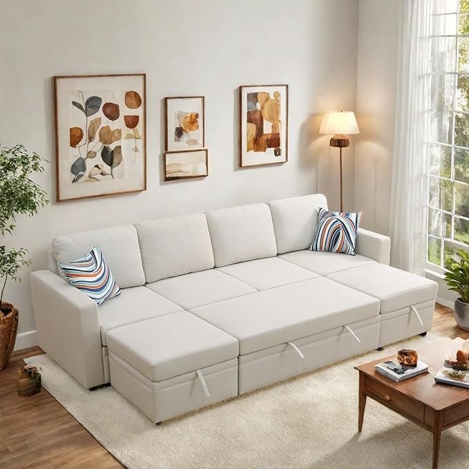 102 Inch L Shaped Sectional Couch - Image 5