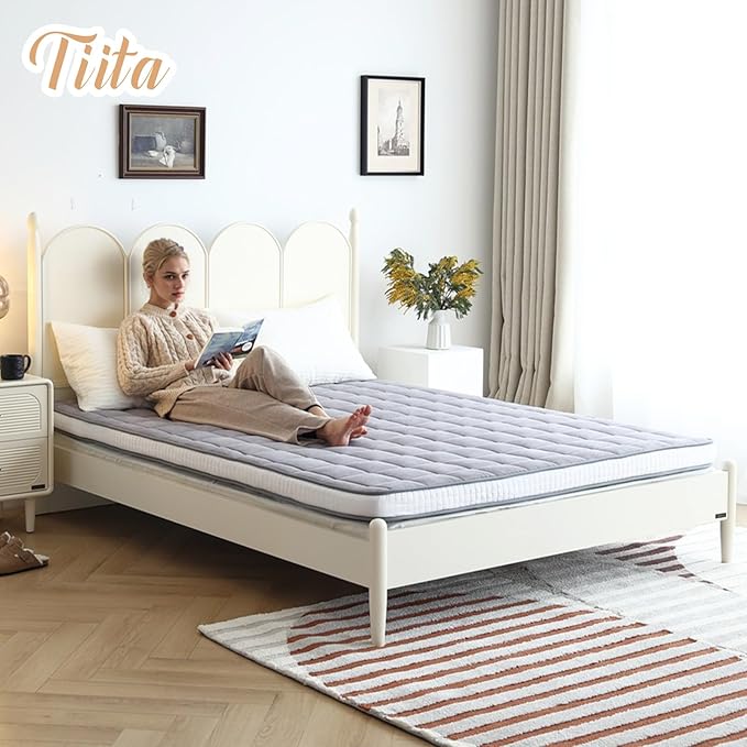 Tiita Futon Mattress 4” Thick Folding Roll Up Sleeping Pad - Image 2