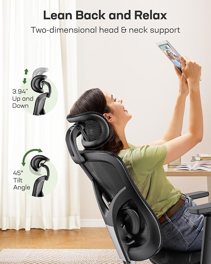 Marsail Ergonomic Mesh Office Chair, Ergonomic Gaming Chair - Image 3