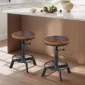 Set of 2-Industrial Bar Stool-Rustic Counter Height Chairs by BOKKOLIK