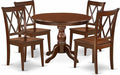 East West Furniture HBCL5-MAH-W 5 Piece Dining Room Furniture Set Includes a by EastWestFurniture
