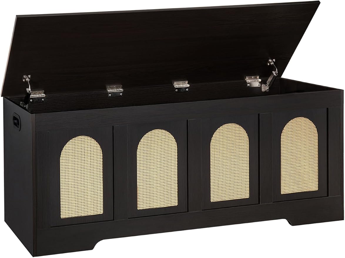 DINZI LVJ Storage Chest, 47.2" Rattan-Like Toy Box by DINZILVJ