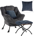 Lazy Chair with Ottoman, Reading Chair with a Pillow, Leisure Sofa Armchair by HomeEastllyHome