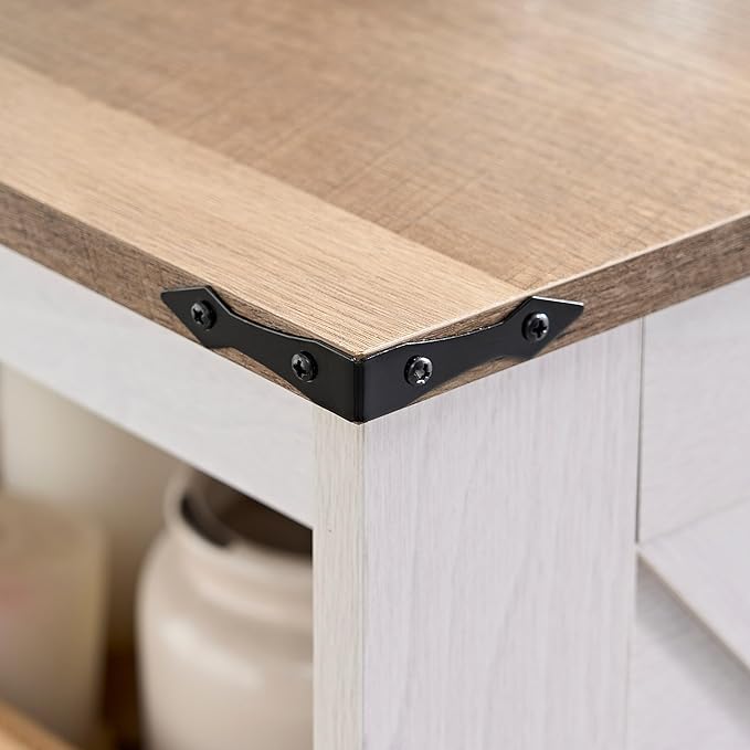 Farmhouse Coffee Table for Living Room, Wood Square Coffee Tables, 31.5" D x - Image 7