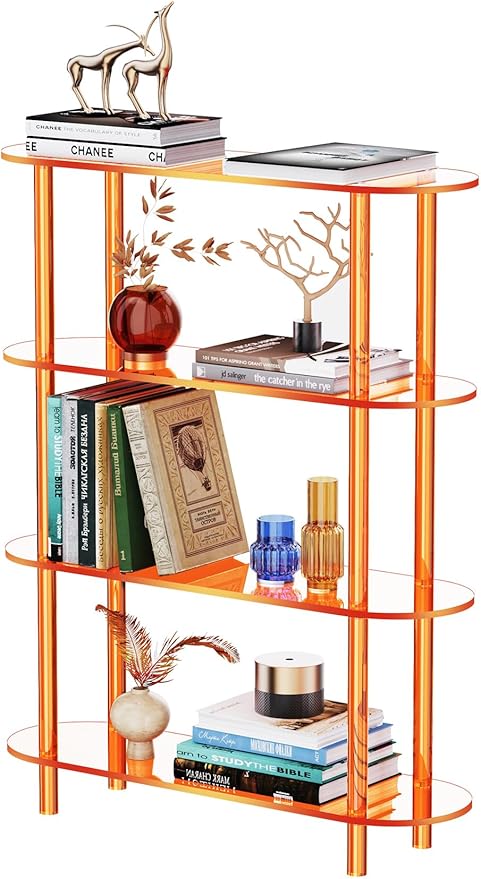 Clear Bookshelf, Acrylic Bookcase by AcrylicFurnitureHomeDecor