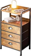 Night Stand Bedside Storage Drawers Bed Side Table Drasser Organizer Nightstand by Jixlantuc